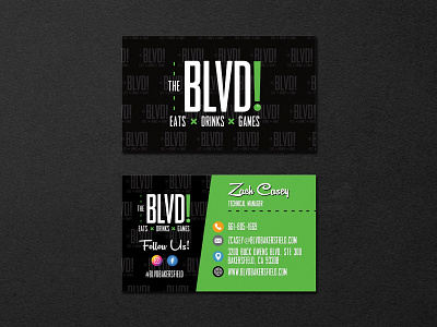 BLVD business card print