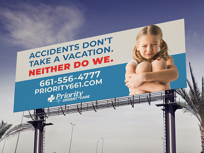Priority Urgent Care billboard marketing print