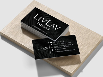 LivLav Nailbar business cards design graphic design marketing print