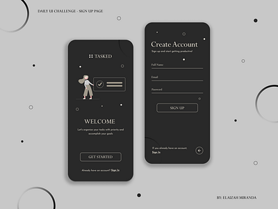 Daily UI - Sign Up daily ui minimal sign up mobile ui sign up ui