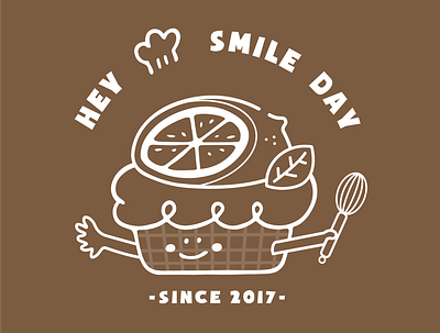 甜點LOGO設計(復古版) feat. HEY SMILE DAY branding design graphic design illustration logo