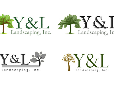 Y&L Landscaping, Inc. branding design logo minimal