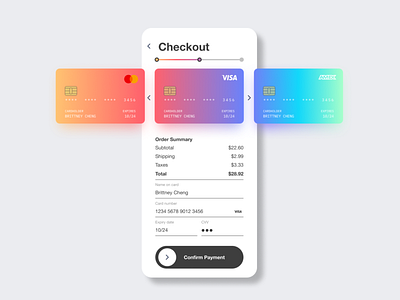 Daily UI #002 - Credit Card Checkout