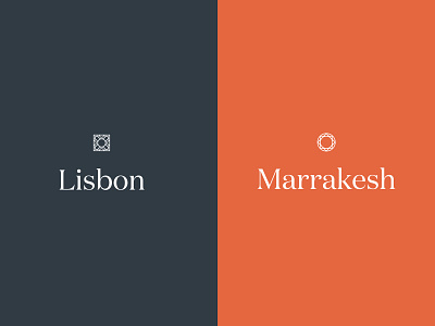 Lisbon - Marrakesh branding city design editorial fashion icon lisbon logo mark marrakesh morocco navy orange portugal portuguese travel type typography