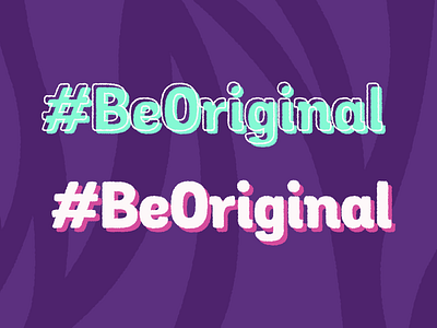 #BeOriginal Campaign Logo be original branding colours logo original purple wavy