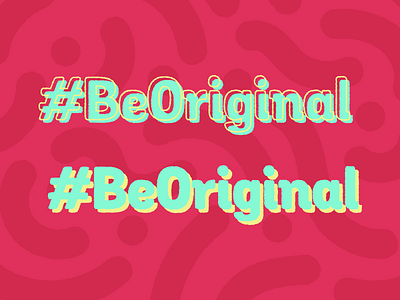 #BeOriginal Campaign Logo be original branding colours hashtag logo memphis original red social