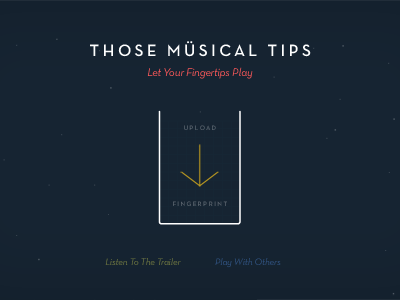 Musical Finger Tips app concept design fingertips space
