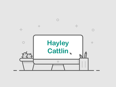 New website design in progress :) cactus green grey icon illustration imac logo website