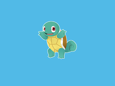 Squirtle art fan go illustration pokemon squirtle vector