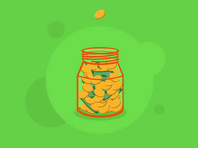 Jar of Coins coins finance illustration photoshop pixel