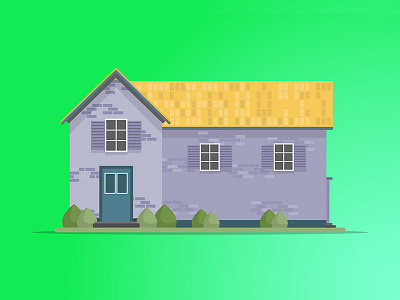 House B art clean design flat gradient house illustration vector