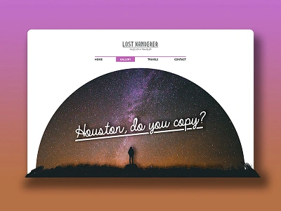 Houston, Do you copy? branding galaxy homepage illustration landing page ui web design website