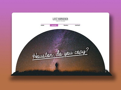 Houston, Do you copy? branding galaxy homepage illustration landing page ui web design website