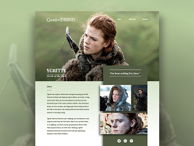 Ygritte design game of thrones got gradient interface ui ux