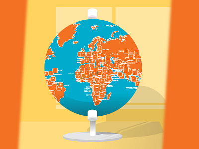 Globe design globe graphics illustration map motion ngo non profit video