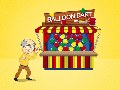 Balloon Dart balloon character dart design event illustration