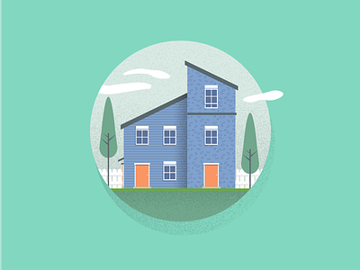 HOME character day editorial graphic home house illustration light material noise window