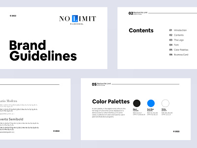 Rijschool No Limit - Brand Guidelines Design brand guidelines branding graphic design typography