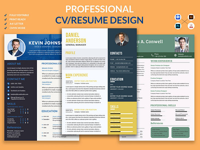 Professional Corporate and infographic Resume/CV design