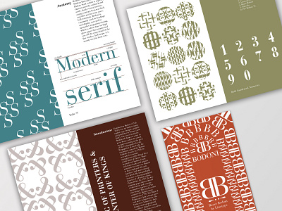 Bodoni Typeface Specimen Book