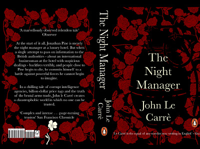 Penguin Book Cover Challenge - The Night Manager art book art book cover books digital flowers illustration john le carre the night manager typography university weapons
