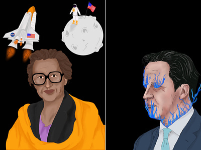 GIFS of Katherine Johnson and David Cameron