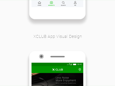 XCLUB App Visual Design