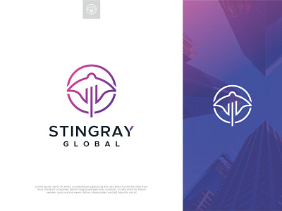 Stingray Global Logo design. assets branding financial global graphic design investment management modern technology