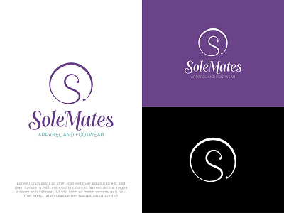 Solemates iconic logo design. apparel classic foot love mate modern sole wear