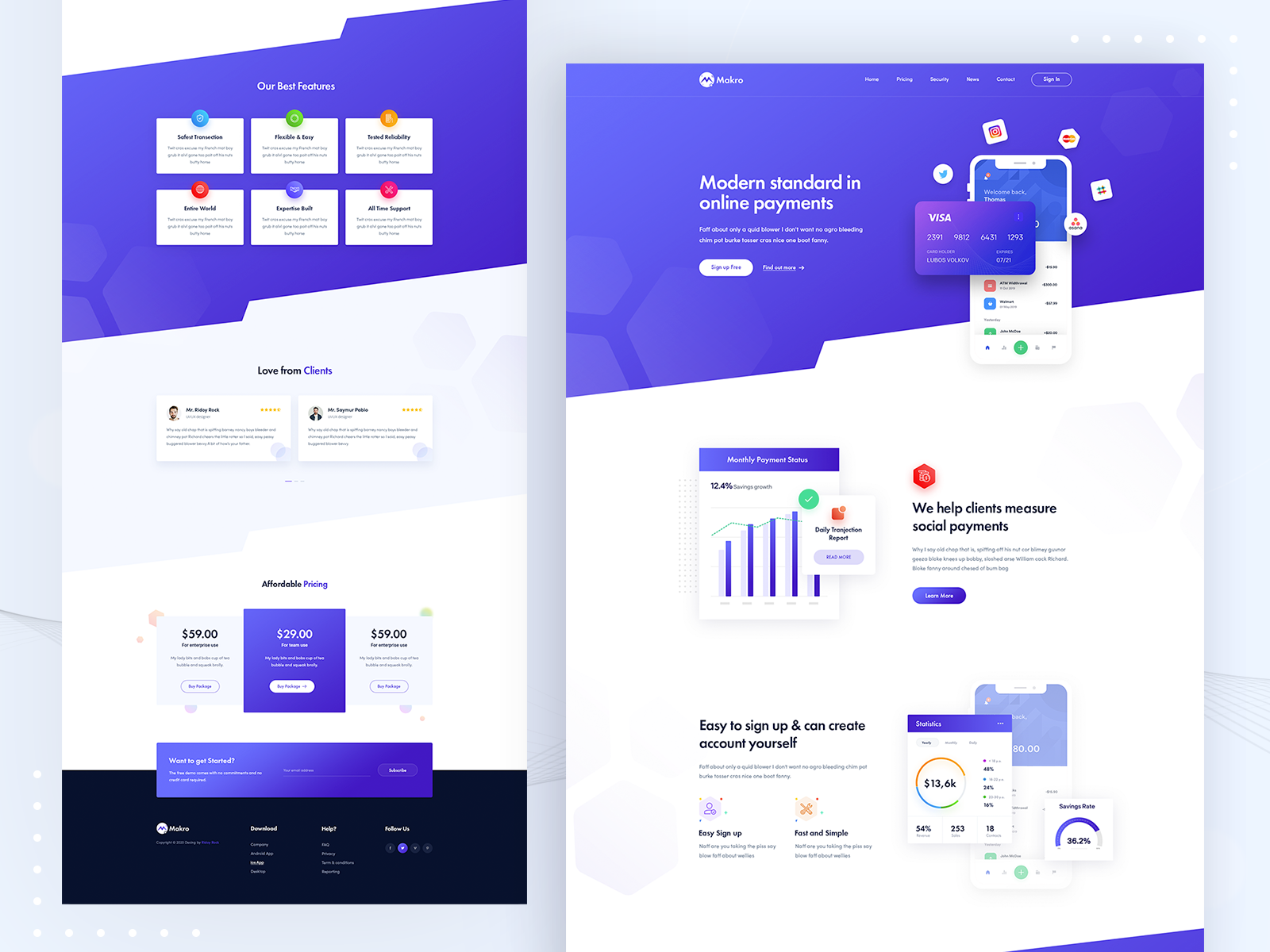 Landpage de Apresentação Makro by Rafael Sharky 🚀 on Dribbble