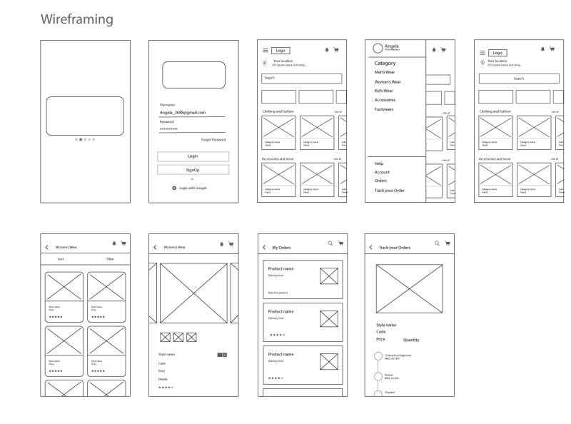 UX/UI Wireframing by Anuj Singh on Dribbble