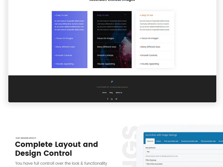 Accordion  Element for a New Wordpress Theme by Marjan Tosic on Dribbble