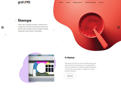 Home Page for a printing / creative agency