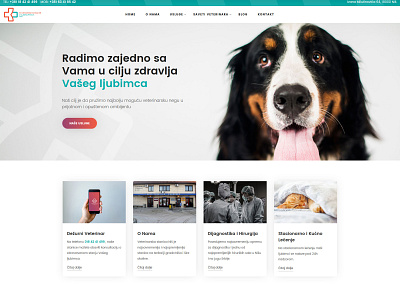 A website for a veterinary clinic