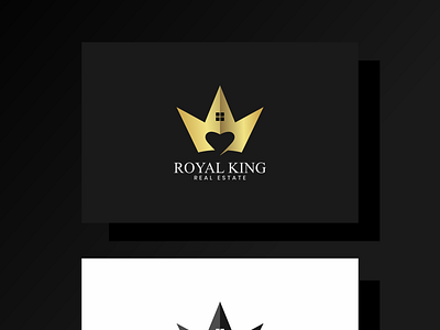 Royal King ai appartment brand broker coreldraw elegant expensive gold home house inkscape logo logo design luxury mortage real estate realtor vector