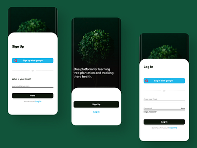 Tree Growth App (sign Up form)