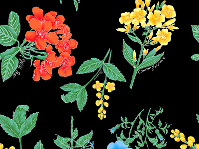 Botanist Dream botany illustration design digital painting digitalart flowers illustration illustration pattern pattern design