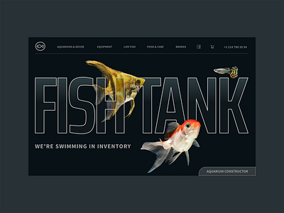 Aquarium online shop aquarium branding design fish fishes fishtank onlineshop ui ux visual web webdesign website