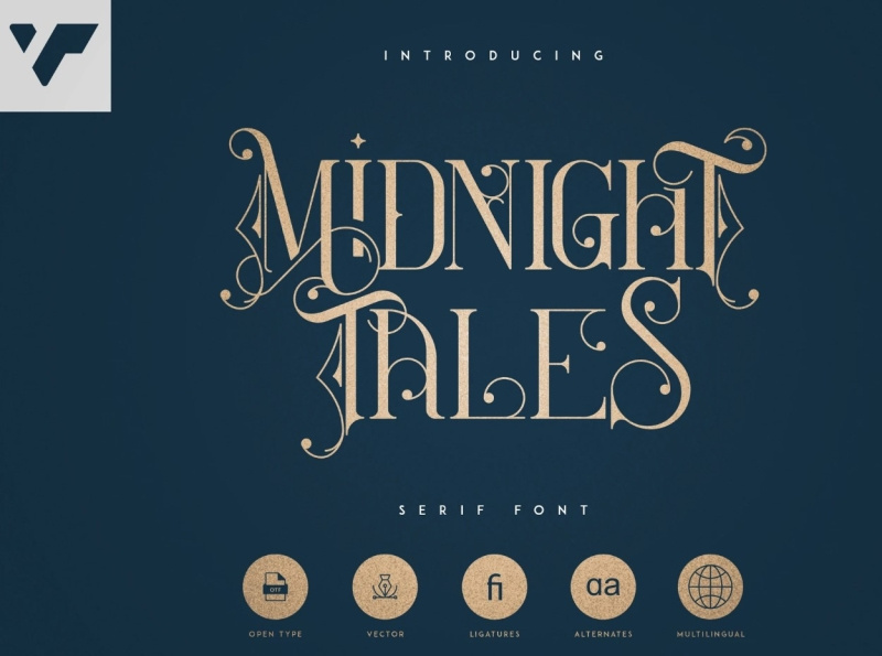 Midnight Tales - Vintage Font by VPcreativeshop on Dribbble