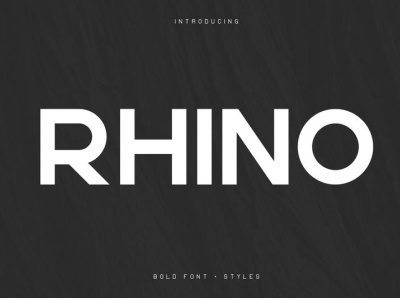 Rhino bold font + styles