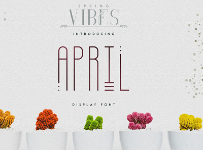 April Display font april brand bundle creative design display font lettering logo typeface vector