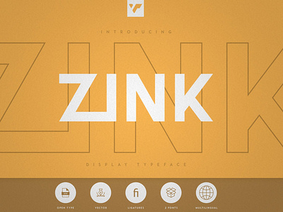 Zink - Display Typeface brand branding bundle creative design font icon lettering logo typeface