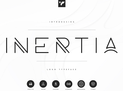 INERTIA - LOGO TYPEFACE | 5 WEIGHTS brand creative design font icon illustration lettering logo ui ux