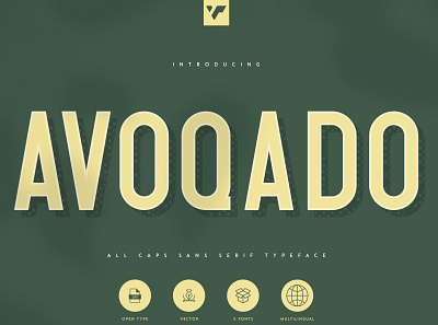 AVOQADO - ALL CAPS SANS TYPEFACE brand branding design font lettering logo sans typeface ui ux vector