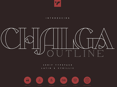 CHALGA OUTLINE - SERIF TYPEFACE brand branding bundle creative design font lettering logo serif typeface