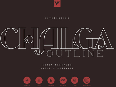 CHALGA OUTLINE - SERIF TYPEFACE brand branding bundle creative design font lettering logo serif typeface