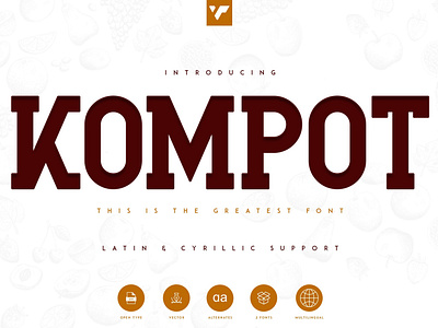 KOMPOT SLAB SERIF - 2 FONTS brand branding bundle creative design font lettering ui vector web
