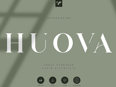 HUOVA SERIF TYPEFACE | 8 FONTS app brand branding creative design font lettering typeface ux vector