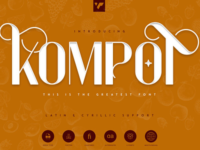 KOMPOT DISPLAY - 2 FONTS bundle creative design font icon lettering logo serif typeface typography