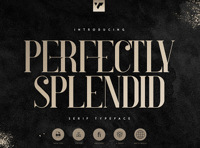 PERFECTLY SPLENDID TYPEFACE - 5 FONT branding creative font lettering serif typeface typography ui ux vector web